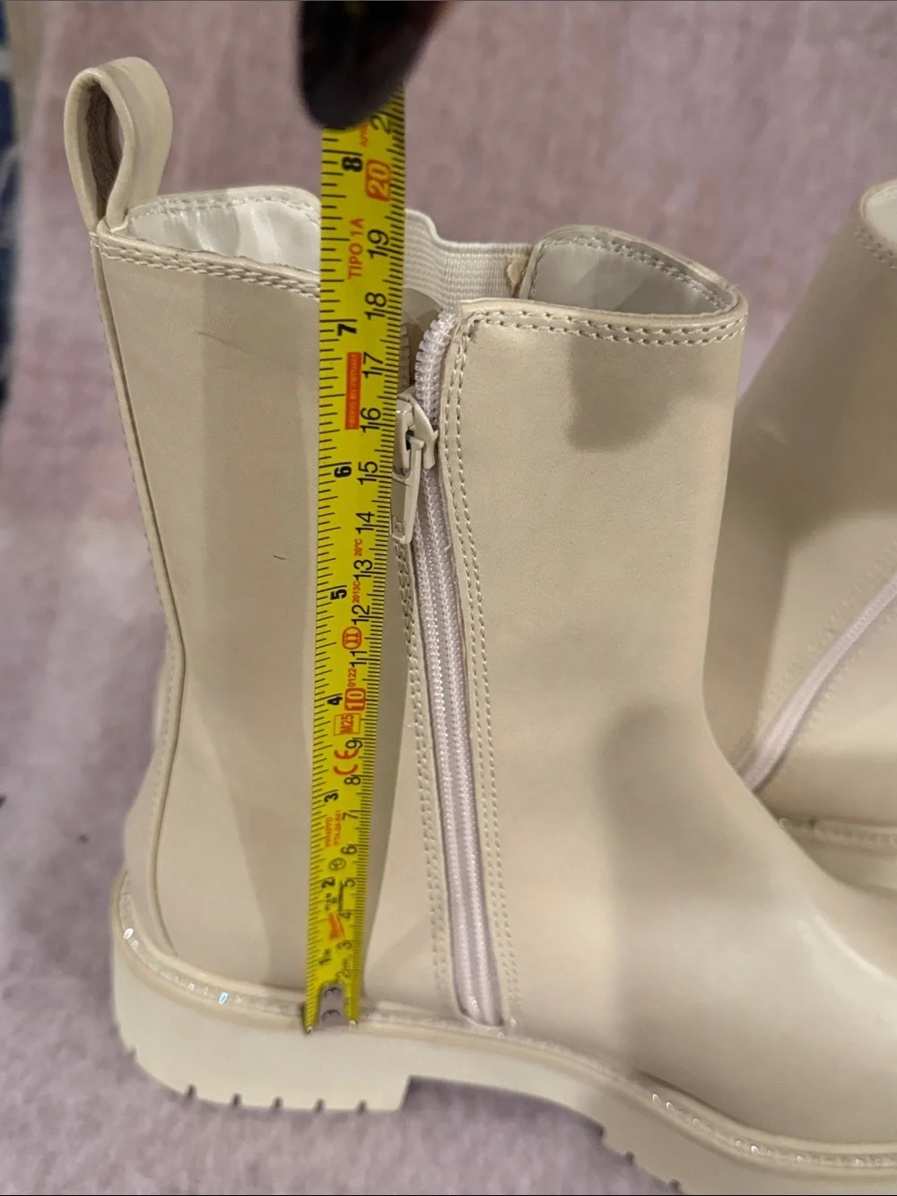 Time and Tru Cream Chelsea Lug Boots